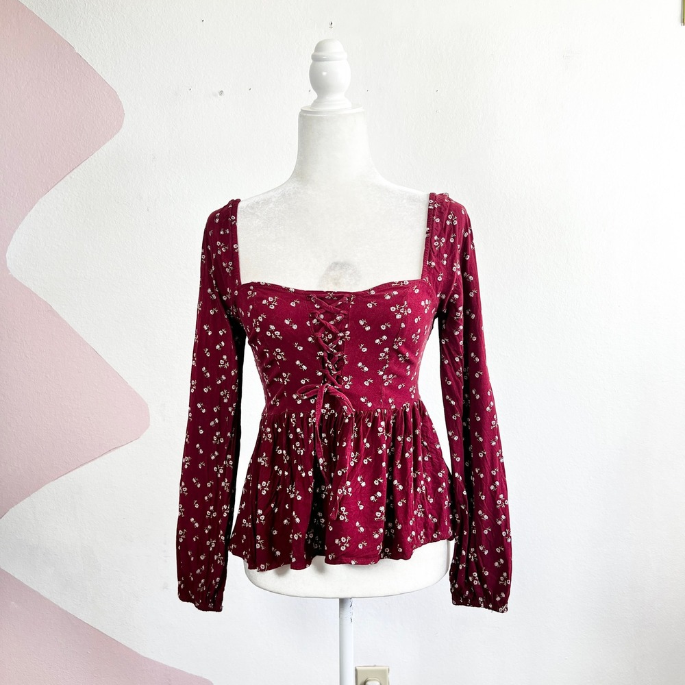 Aeropostale Corset Style Top Renaissance Fairycore Romantic Cottagecore‎ Size XS